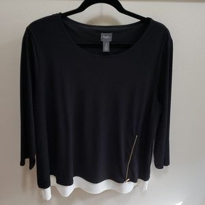 Chico's 3/4 sleeve Traveler's top size 3 (XL/16)